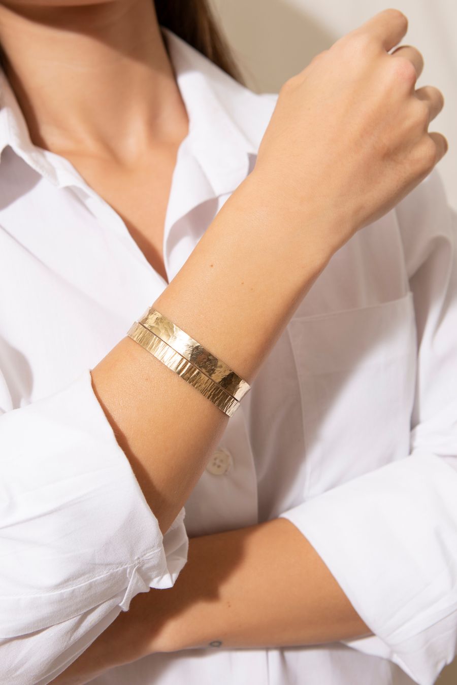 Pulseira Martelada Ouro Amarelo