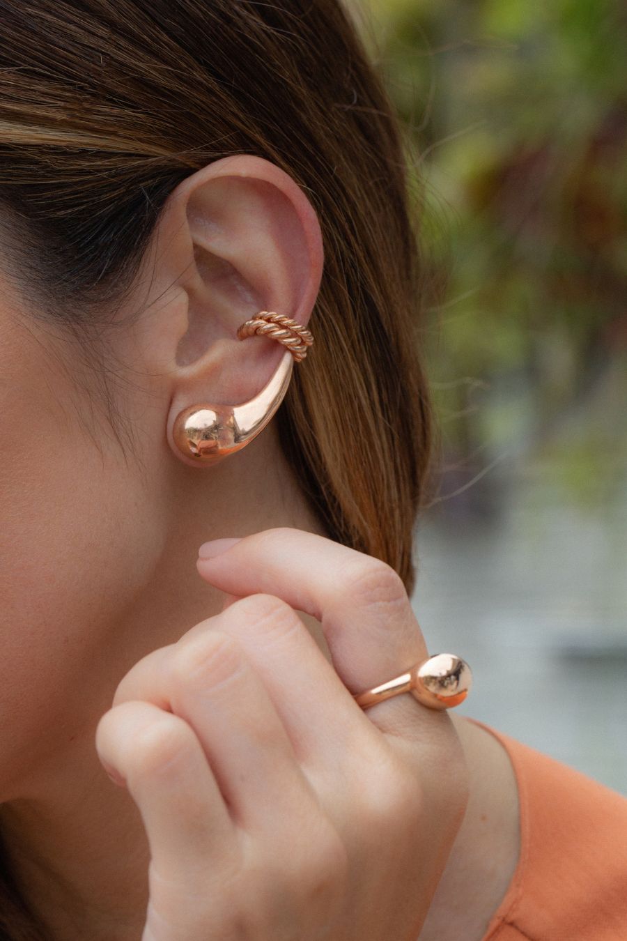 Piercing Twist Jumbo Ouro Rosé