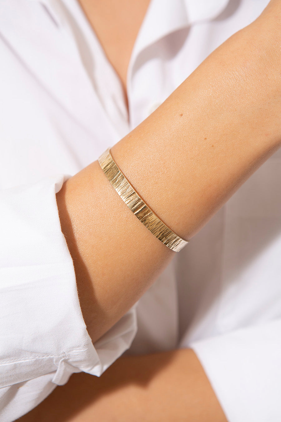 Pulseira Martelada Ouro Amarelo