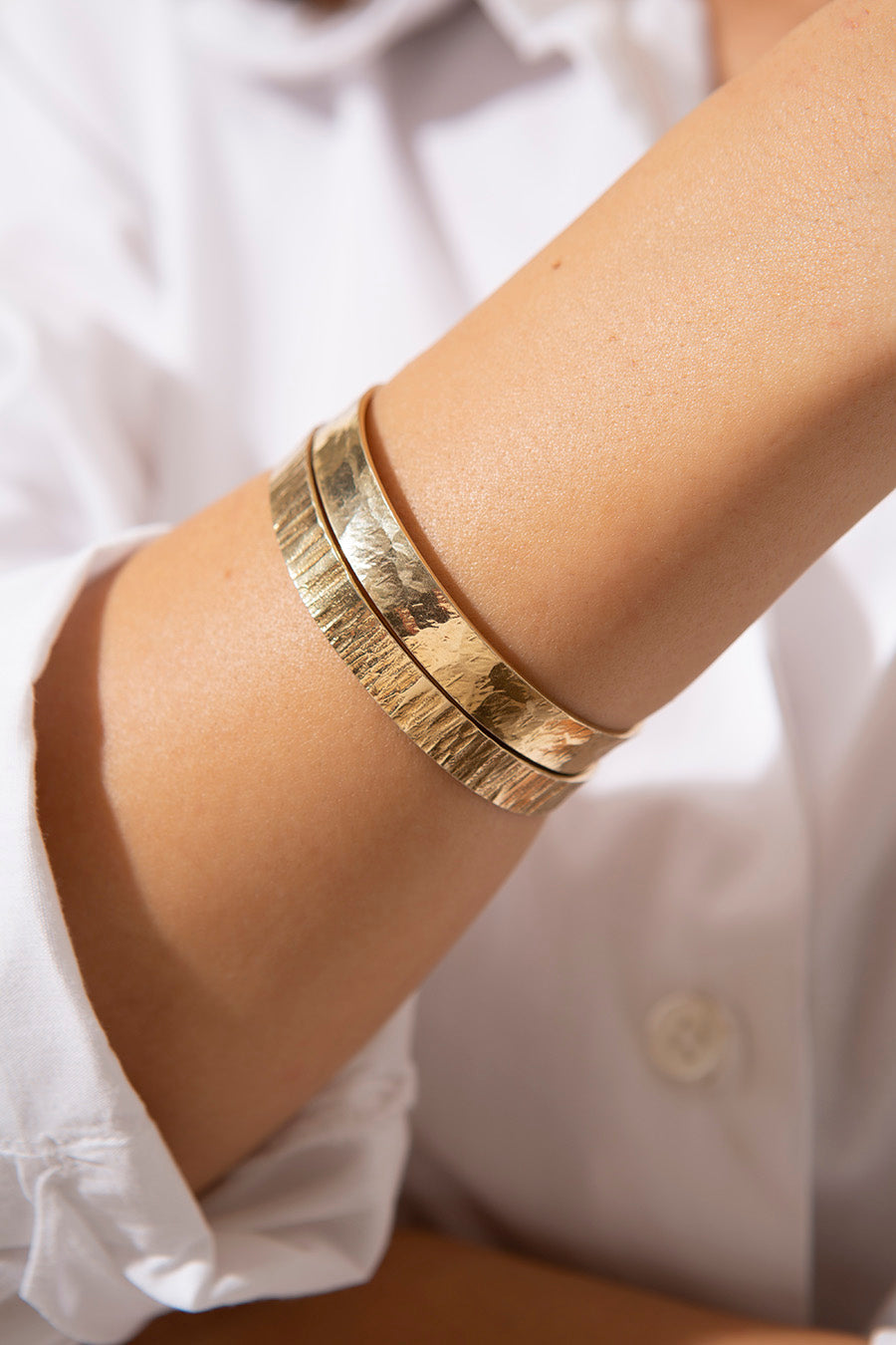 Pulseira Martelada Ouro Amarelo