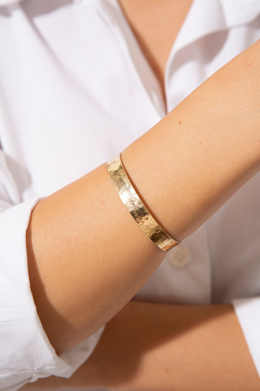 Pulseira Martelada Ouro Amarelo